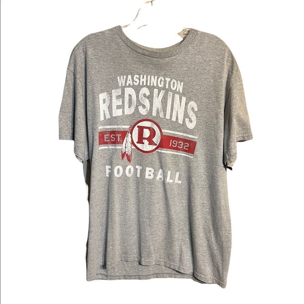 Washington Redskins Gray Vintage Logo T Shirt White Red Sz L